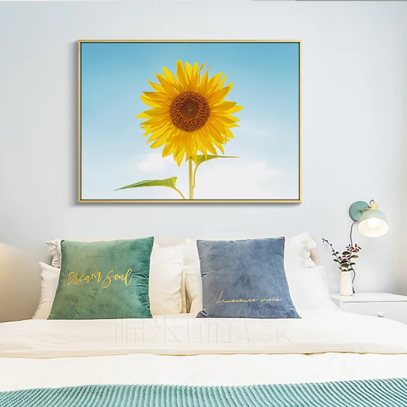 

Nordic Cartoon Sunshine Sunflower Smile Picture Wall Art Canvas Painting Poster Print Living Room Bedroom Kids Home Decoration