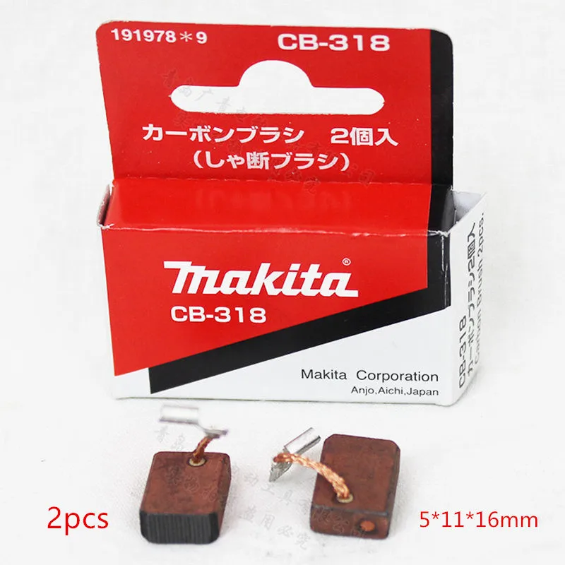 Углеродная щетка Makita 191978-9 для 195396-3 196454-8 191974-7 CB218 CB-318 CB336 CB340 PO5000C GD0801C SG1251J 9566C 9565C 9564CV