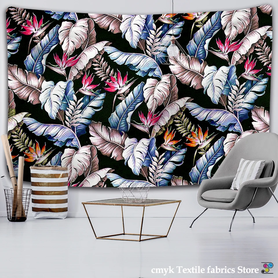 Настенная психоделическая скатерть с изображением фруктов перьев мандалы