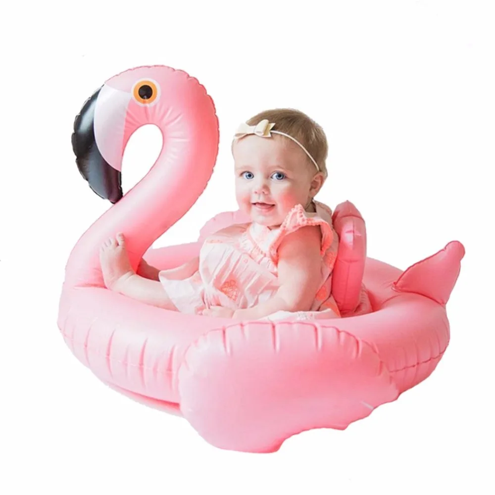 Детский надувной бассейн с розовым фламинго плавательный круг для младенцев