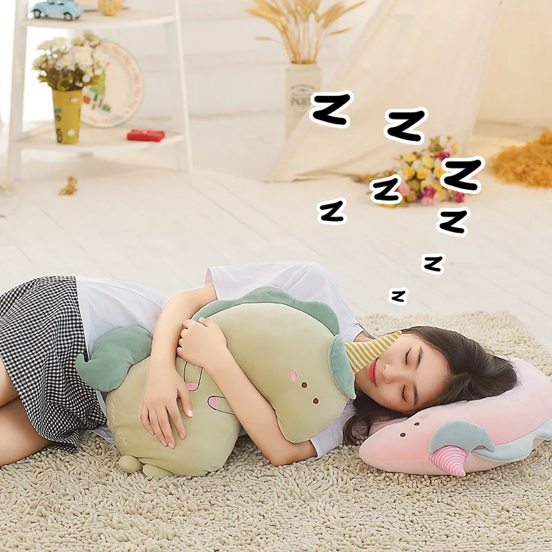 50 см милое и мягкое плюшевое животное подушка каваи чучело Единорог держит