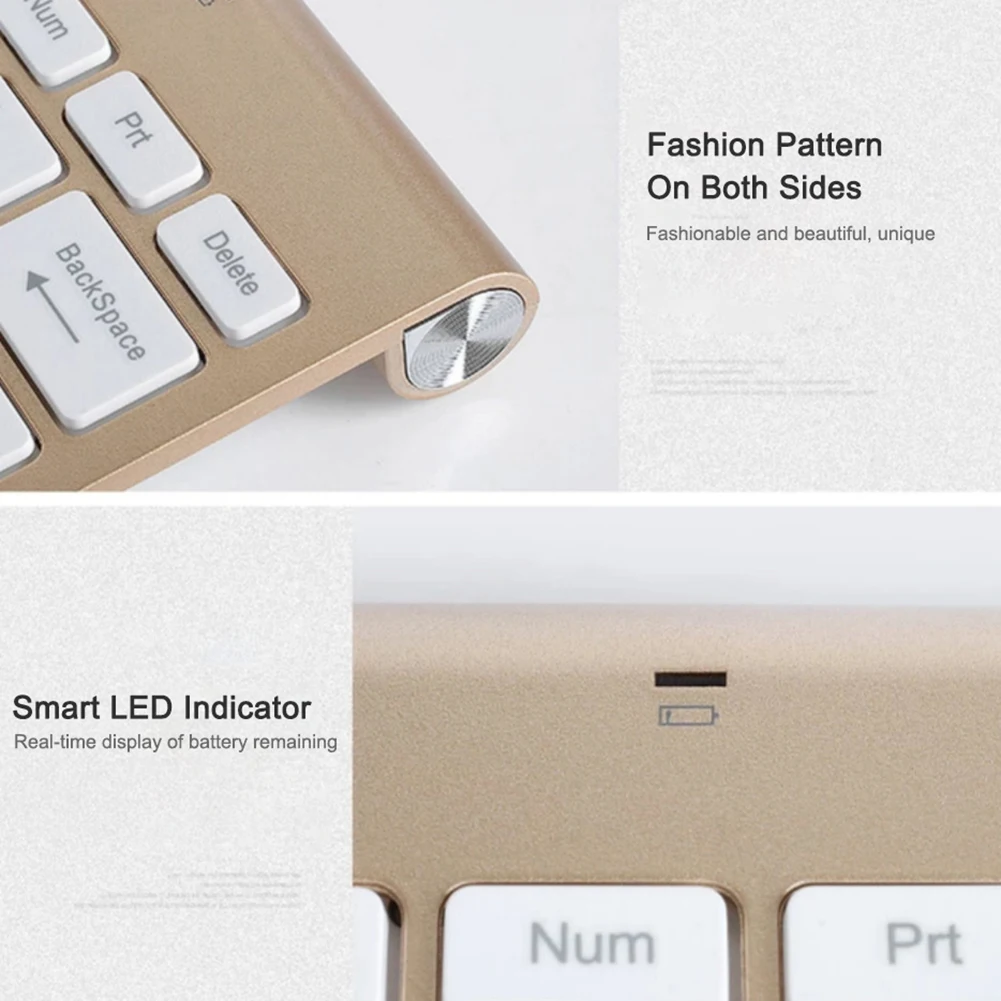 Профессиональная Беспроводная USB клавиатура компактная мини-клавиатура 2 4 ГГц с