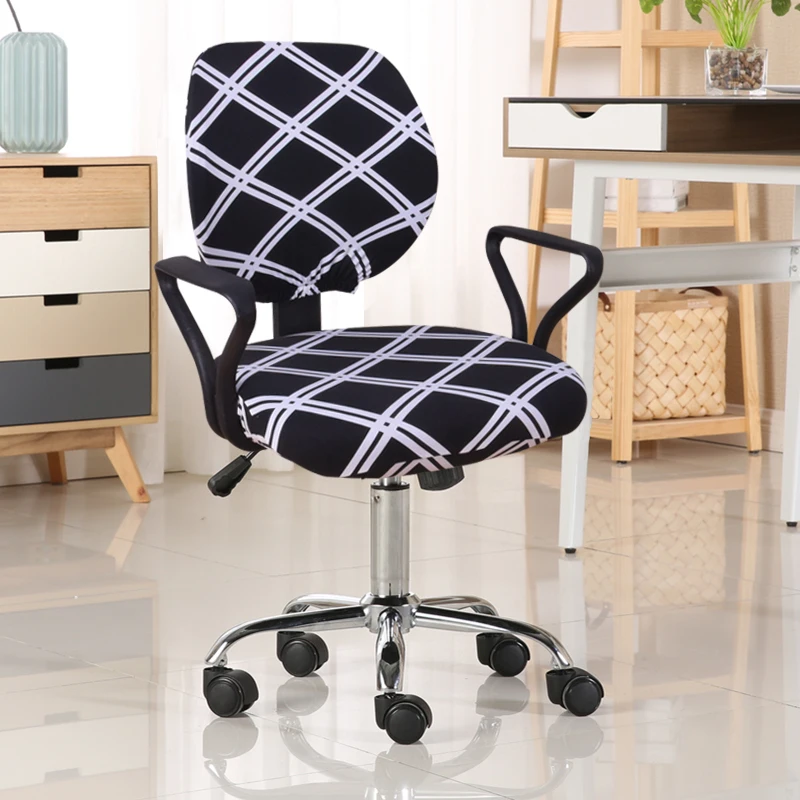 

Эластичный чехол на компьютерное кресло из спандекса, эластичный чехол для офисного кресла с разрезом, легко моется, съемный