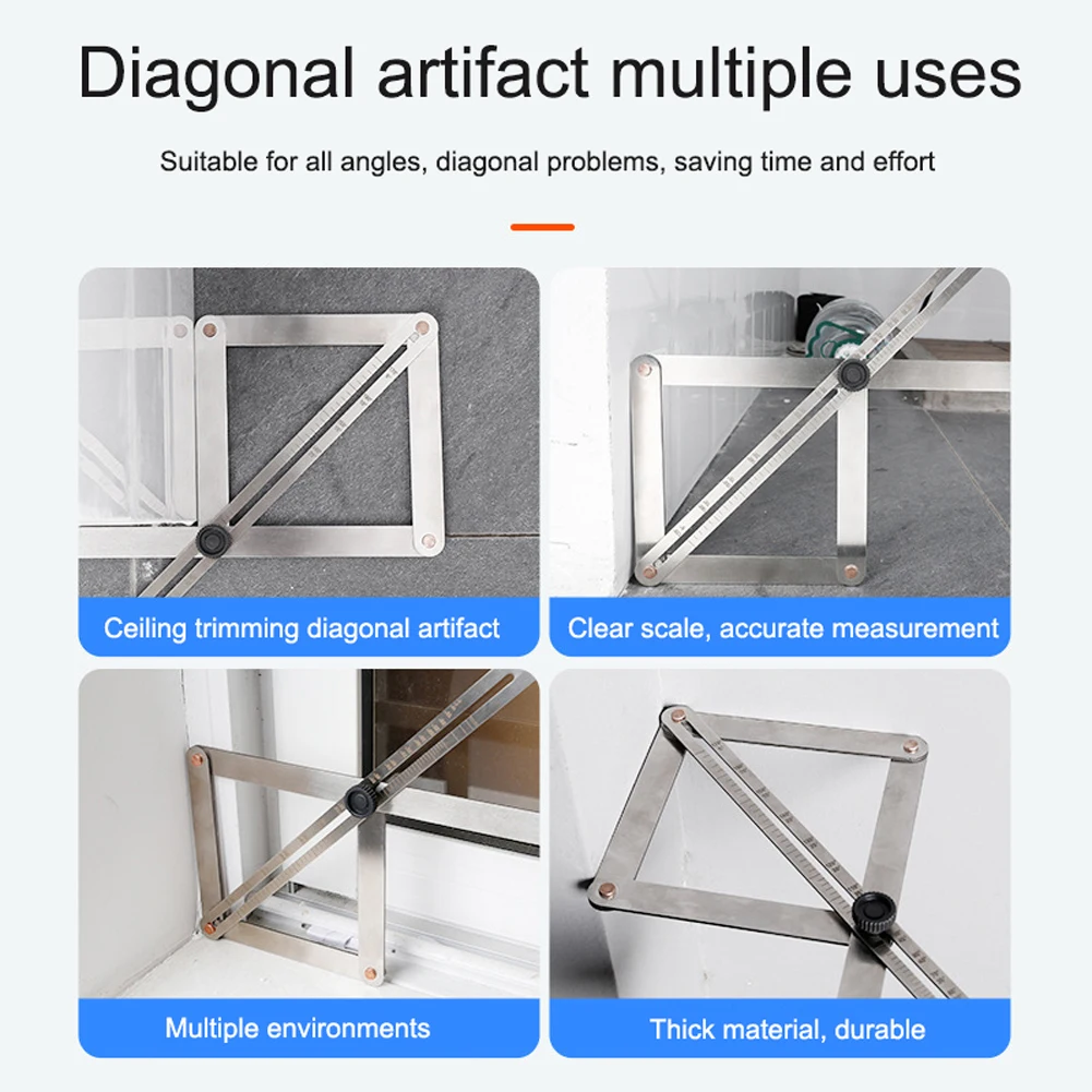 Angle Divider Aluminium Alloy Miter Measuring Ruler Multi Tool Universal Template for Woodwork | Инструменты