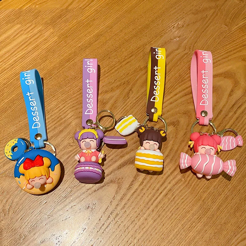 Милый пузырьковый десерт для девочки конфеты брелок с мультяшным пончиком куклы