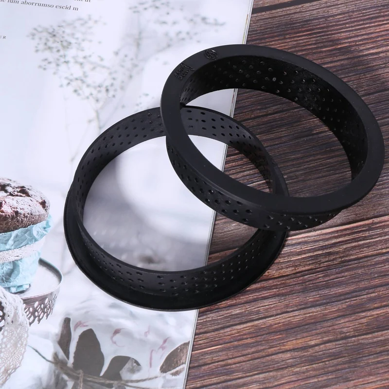 16 PCS Perforated Cake Pan Cutter Round Shape Foam Circle Ring Decorating |