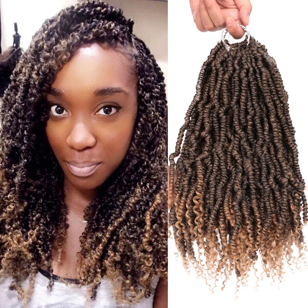 

ONYX Bomb Twist Crochet Hair 14 Inch 24s Spring Twist Prelooped Crochet Braids Synthetic Hair Extension Passion Twist for Women