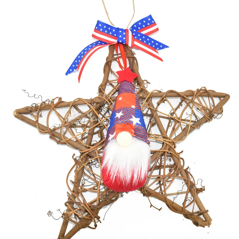 Кулоны на День Независимости Декоративная гирлянда с пятиконечными звездами