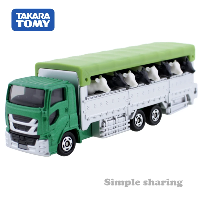 Takara Tomy длинный тип Tomica No.139 крупного рогатого скота транспортер включен 8 коровы