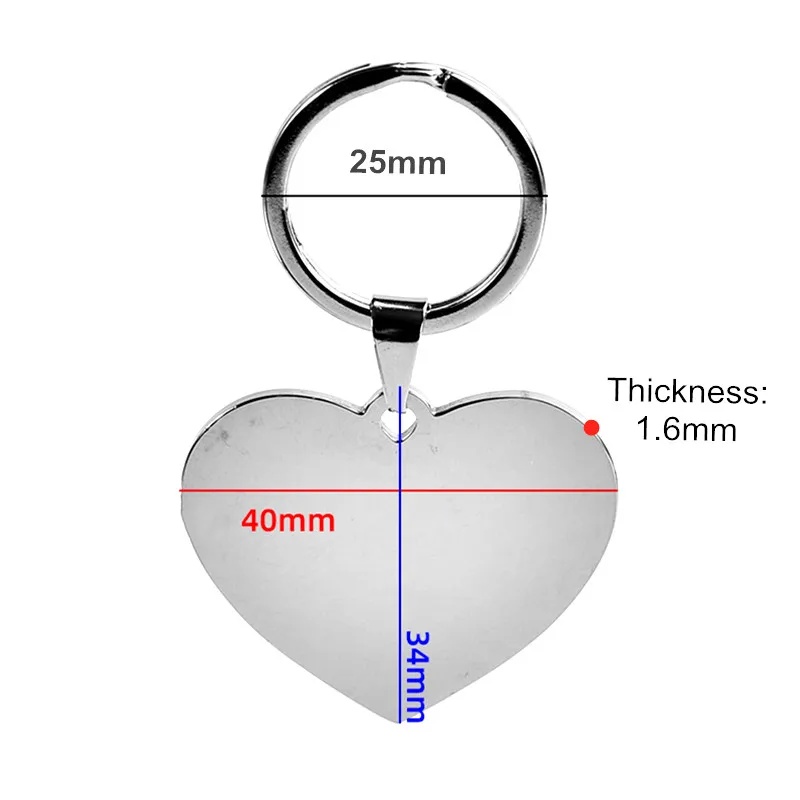 Металлический брелок для ключей с сердечками и гравировкой на обеих сторонах