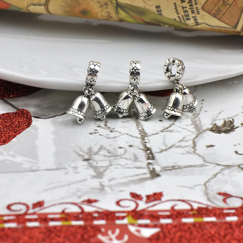 Рождественский колокольчик кулон подходит для оригинального браслета женщин и