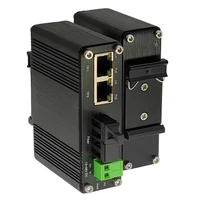 industrial gigabit poe fiber media converter sc 1001000mbase fx 2 rj45 port power over ethernet converter wdm 12 48v dc input