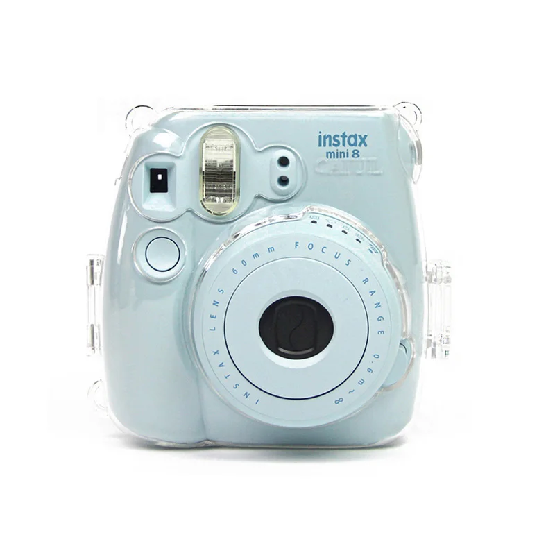 Прозрачный чехол для камеры, Кристально Чистая сумка, совместимый с Fujifilm Instax Mini 9/Mini 8+/Mini 8 фотокамера моментальной печати с ремешком