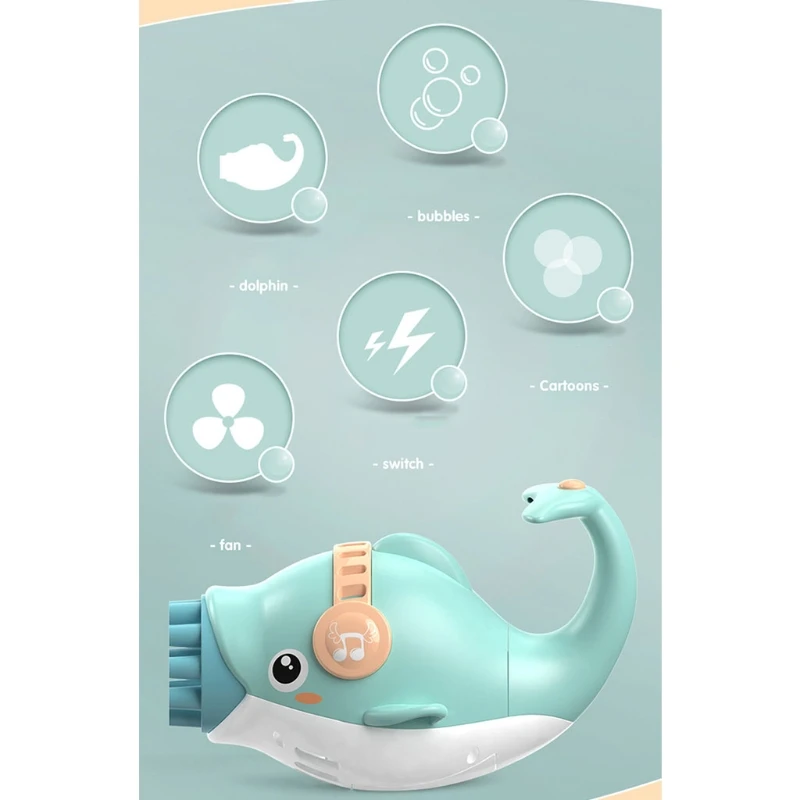 

DXAD Cartoon Bubble Maker Simulation Toy Dolphin Bubble Blower Automatic Machine