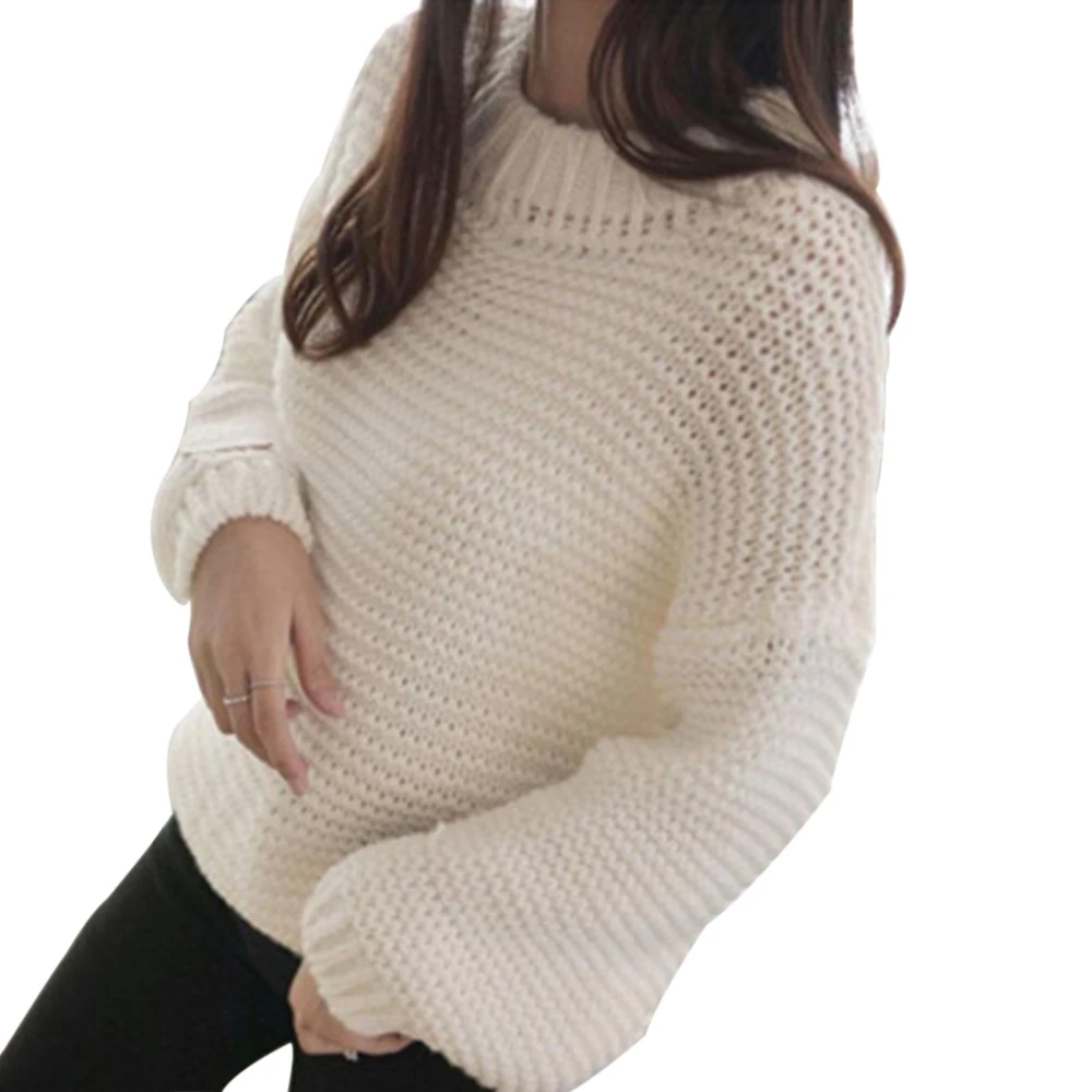 WENYUJH Autumn Womens Fuzzy Sweater Basic Female Pullover Batwing Sleeve Solid Color Femme Casual Knitted Streetwear