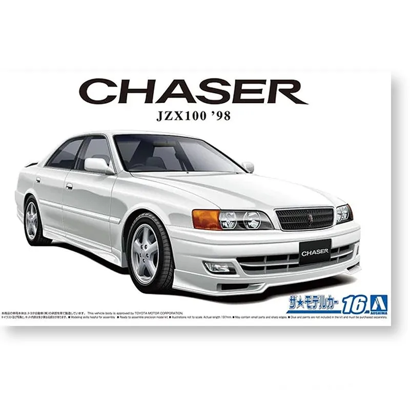 

Модель автомобиля в сборе 1/24 Toyota JZX100 Chaser Tourer V 05859, Автомобильный дисплей, коллекция игрушек, пластиковая сборка, модель здания