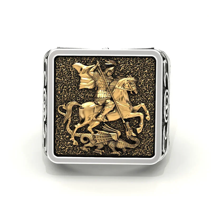 Классические мужские кольца из нержавеющей стали винтажный готический в стиле