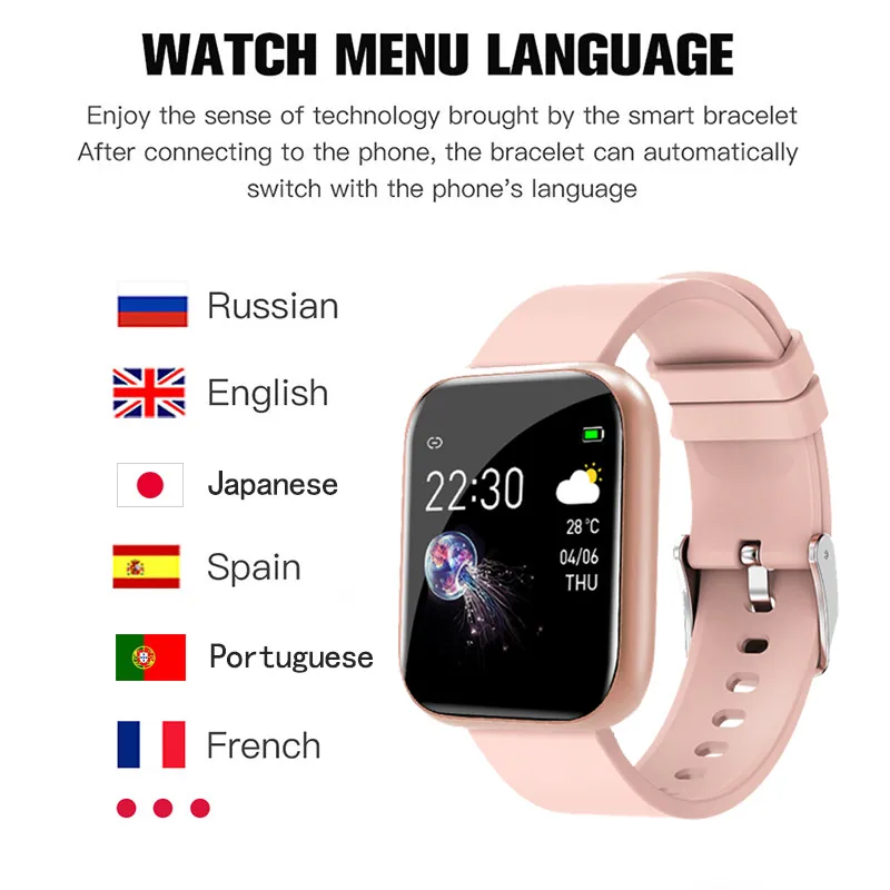 Fashion Smart Band Women Men Smartband For Android IOS Wristband Bracelet Fitness Tracker Silicone Wrist Smart-band | Электроника