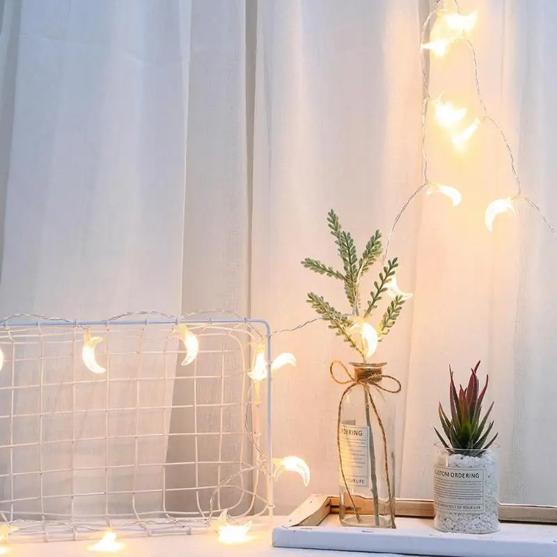 20 светодиодный пластиковый фонарь в форме Луны гирлянда с USB питанием для свадьбы