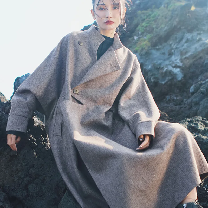 [LANMREM] 2020 осень и зима новая продукция модное свободное одноцветное шерстяное