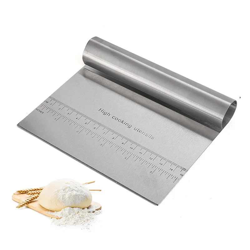 Скребок для теста из нержавеющей стали пиццы многофункциональная лопатка