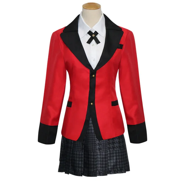 Аниме Kakegurui Yumeko Jabami косплей костюм японская школьная форма Хэллоуин Вечеринка