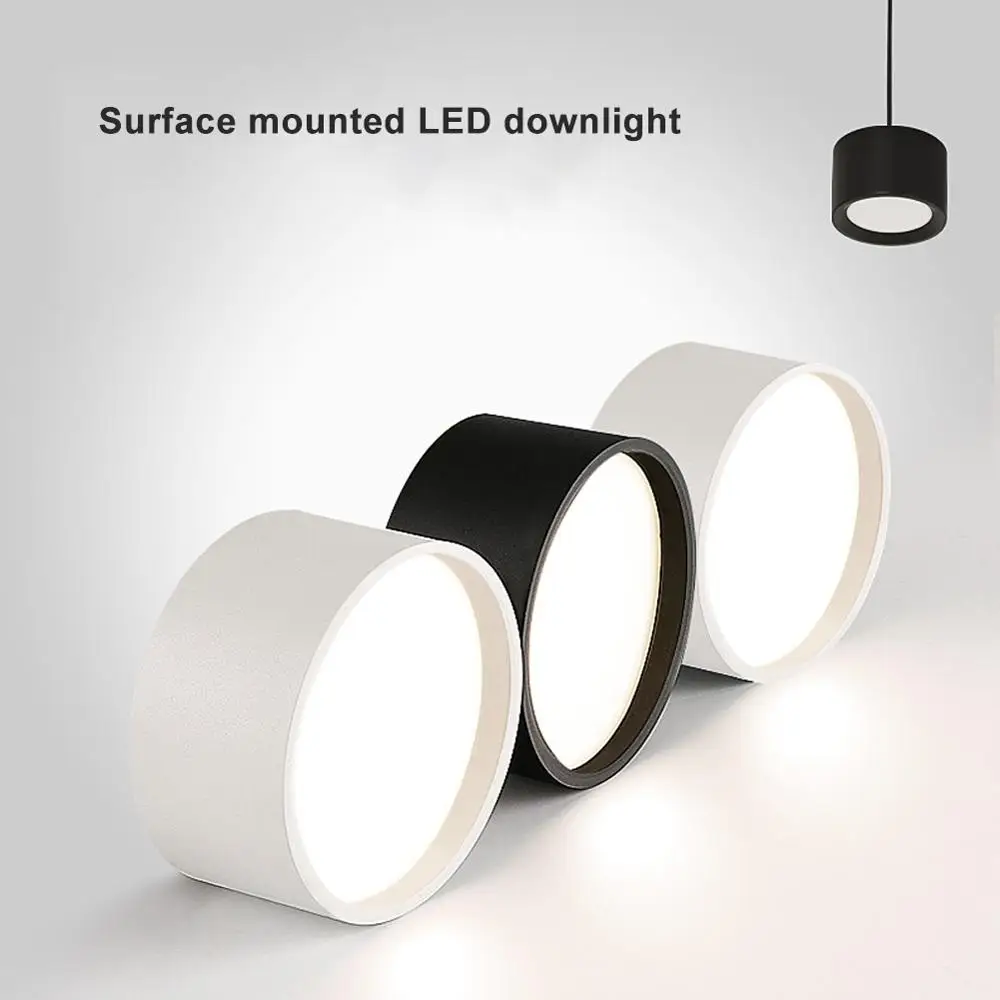 

5 Вт поверхностного монтажа светодиодный потолочный Epistar белый/черный светодиодный встраиваемый точечный потолочный светильник свет для д...