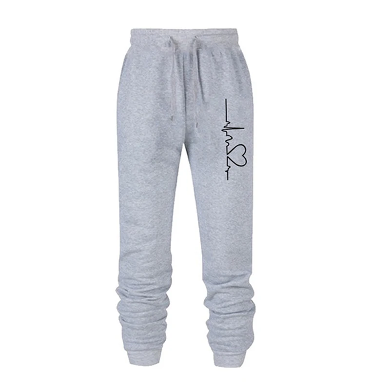 Loose Joggers Wide Women Men Elastic Waist Sports Pants Print Trousers Couple Leisure Streetwear Unisex Solid Sweatpants | Спорт и