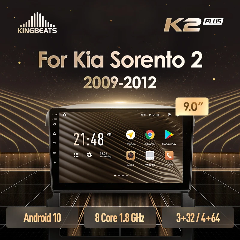 KingBeats штатное головное устройство For Kia Sorento 2 XM 2009 2012 GPS Android 10 автомагнитола на