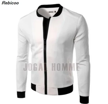 

Men's 2019 spring and autumn fashion design men's slim zipper casual baseball jacket