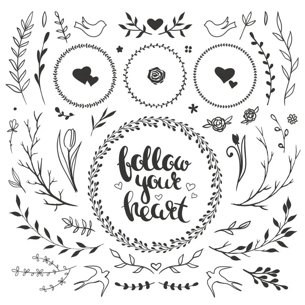 Прозрачное Кольцо в виде ветки и цветка AZSG штампы/печать для рукоделия