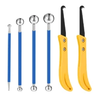 6pcs double end ceramic tile pressed seam ball with removal grout floor tile grooving gap cleaning hook knife construction