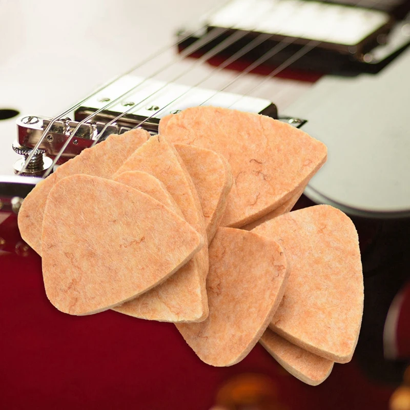 10 Pcs Guitar Picks Part Accessories Stiff Felt Ukulele Plectrums - 3Mm In Thickness |