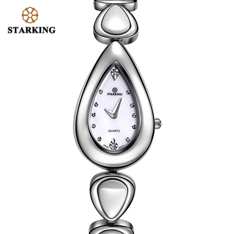 STARKING брендовые кварцевые часы Relogio Feminino Модные женские наручные из нержавеющей
