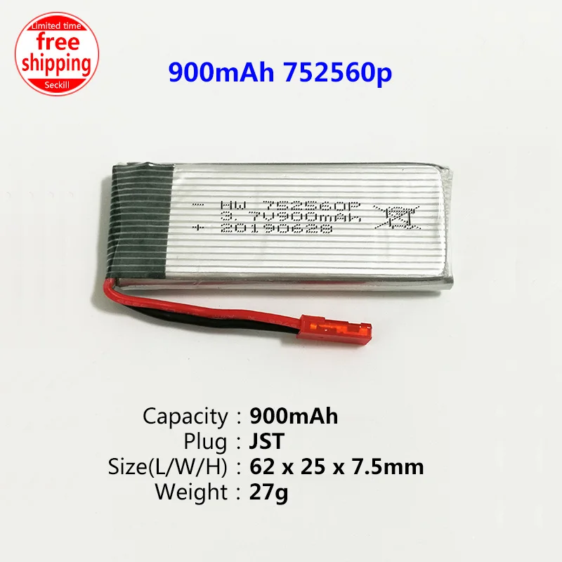 1S 3,7 V JST/XH2.54/PH2.0/SH1.25/XH4.0 штепсельная батарея для радиоуправляемого дрона - Цвет: 900mAh JST Plug