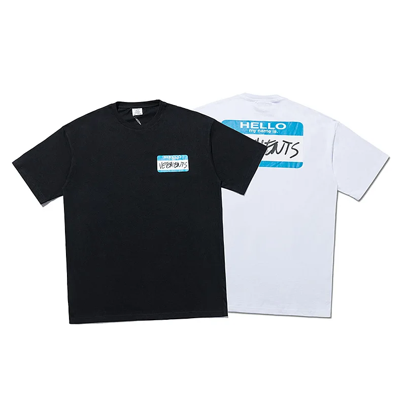 

VETEMENTS loose casual hip hop letter printed short sleeved T shirt men and women the same fashion European and American t shirt
