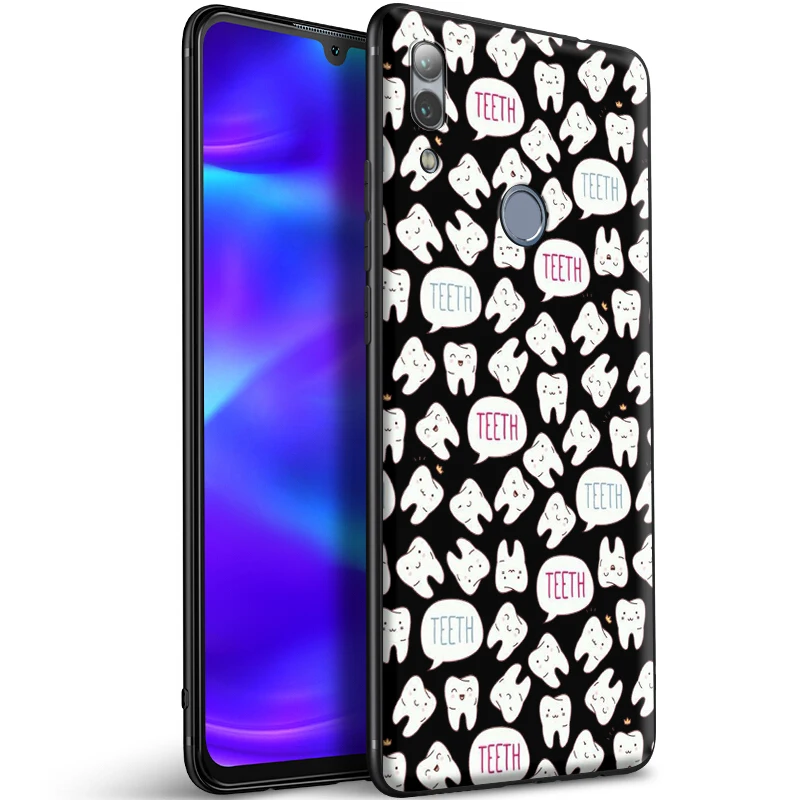 Милый силиконовый чехол с зубами для Huawei Honor V30 30 8 8A 8X 8C 9 9X 10 Note View 20 20S Pro Lite |