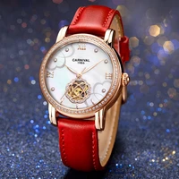 carnival brand ladies fashion automatic watches women waterproof casual hollow rose gold mechanical wristwatch relogio feminino