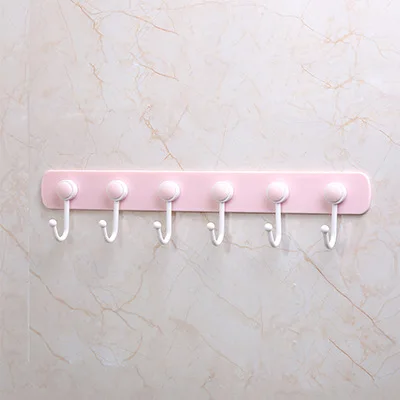 

Simple viscose type 360 rotating hook kitchen hanging storage rack with 6 hooks storage rack multi-function free punching 6 hook