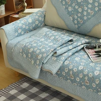 spring summer floral pattern sofa cover mat pillow fashion comfortable non slip sofa back towel l shaped sofa furniture case