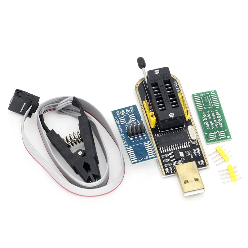 Модуль программатора USB CH341 24 25 серии EEPROM Flash BIOS + тестовый зажим SOIC8 SOP8 для набора