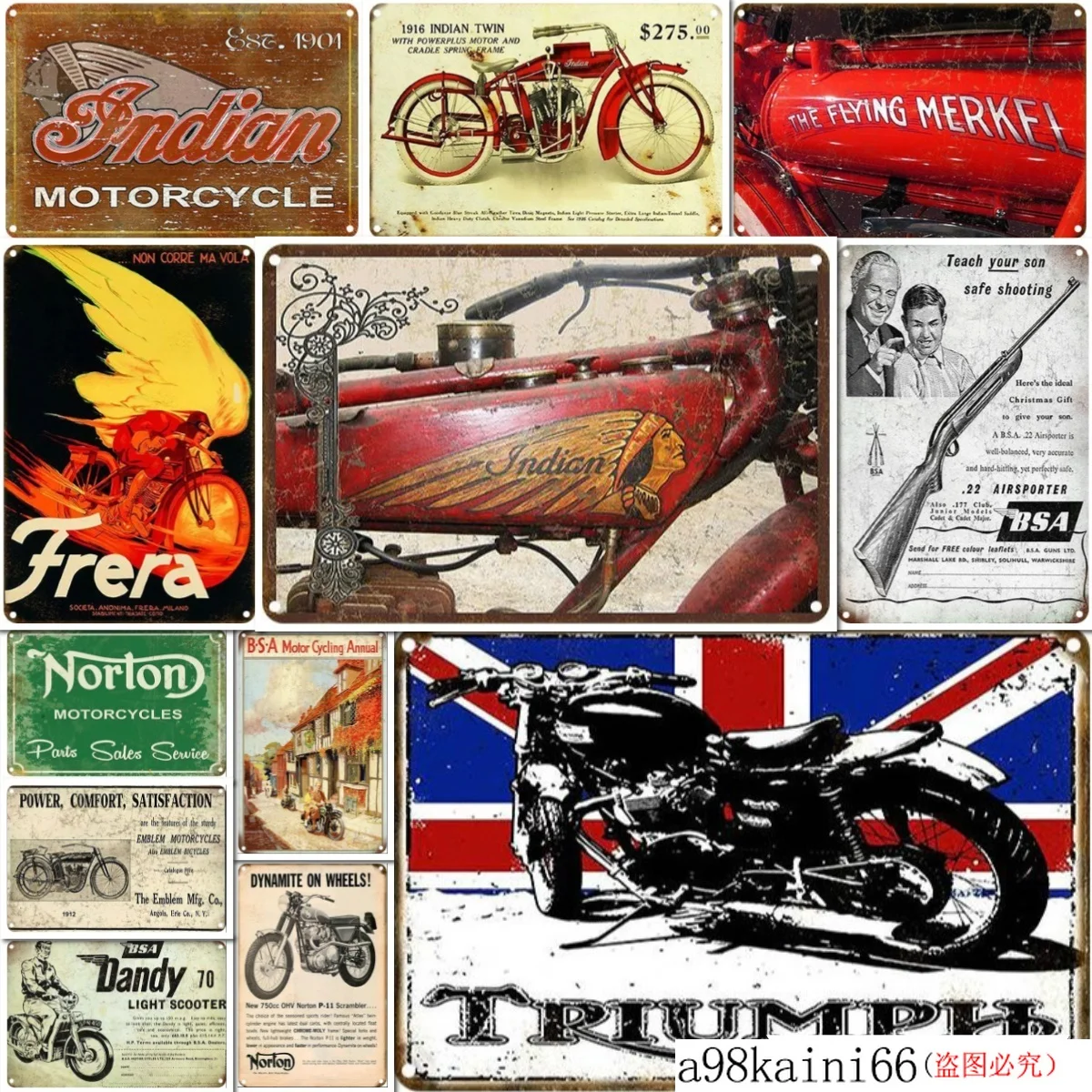 Frera мотоцикл плакат доска железа картина &quotЗнак&quot пивной бар кафе дом стены