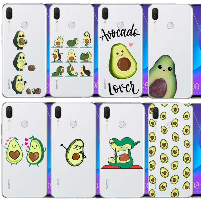 Милый Прозрачный Мягкий Силиконовый ТПУ чехол с изображением авокадо для