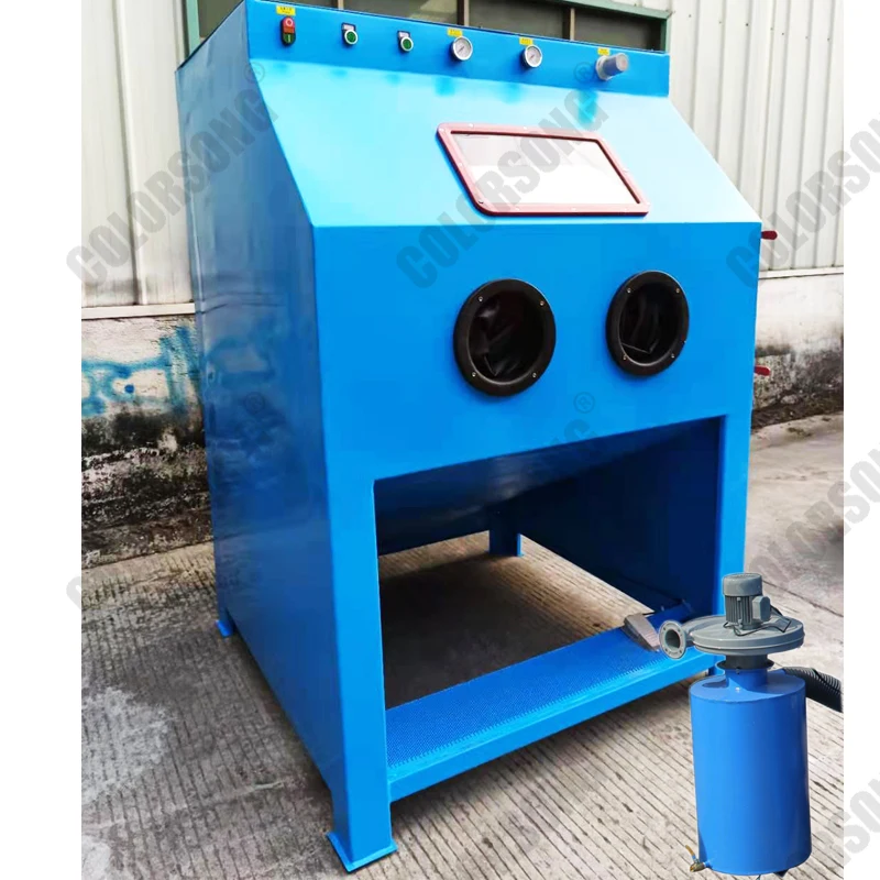 Stainless steel body dustless vatour grit blasting equipment Water sand machine wet sandblaster sandblasing cabinet |