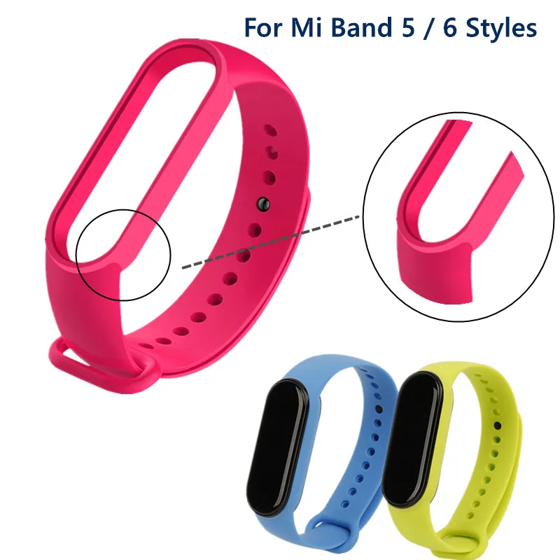 

Pure Color Silicone strap for xiaomi mi band 6 5 4 3 bracelet Replacement wrist band Straps MiBand 6 5 4 Miband 3 Straps