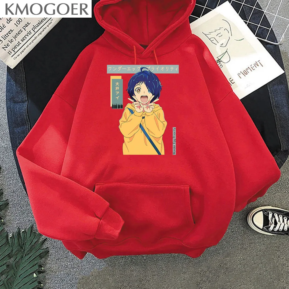 

Kawaii Oversized Hoodie Loose Ooto Ai Print Wonder Egg Priority Japanese Streetwear Women Spring/Autumn Sweatshirt Aesthetic Top
