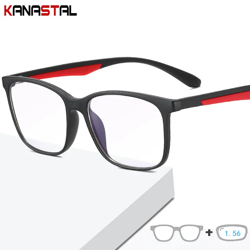 

Очки с блокировкой светильник для мужчин и женщин, аксессуар для чтения, при близорукости и гиперметропии, в квадратной оправе, TR90