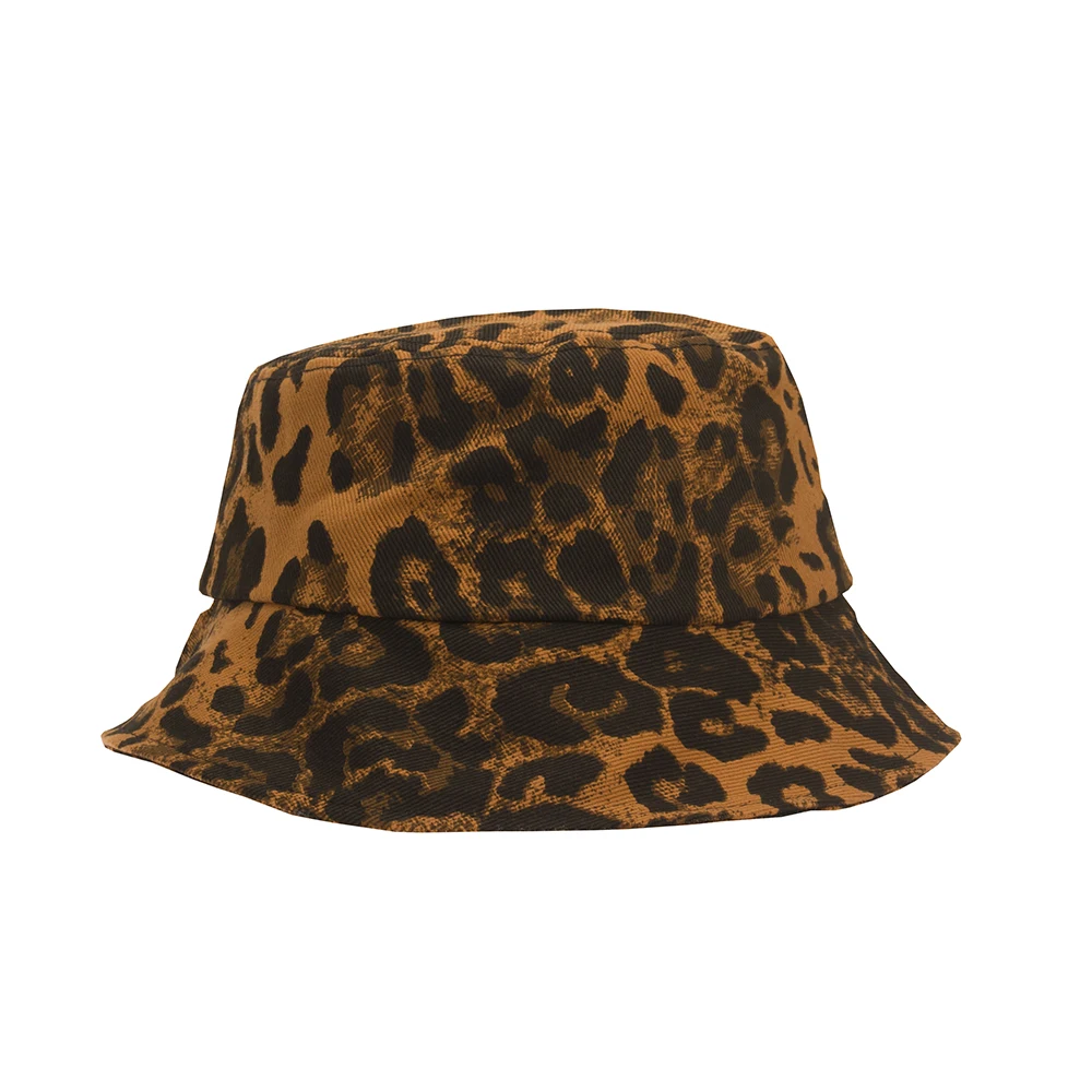 Панама женская в японском стиле ретро с леопардовым принтом шляпа Корейском для