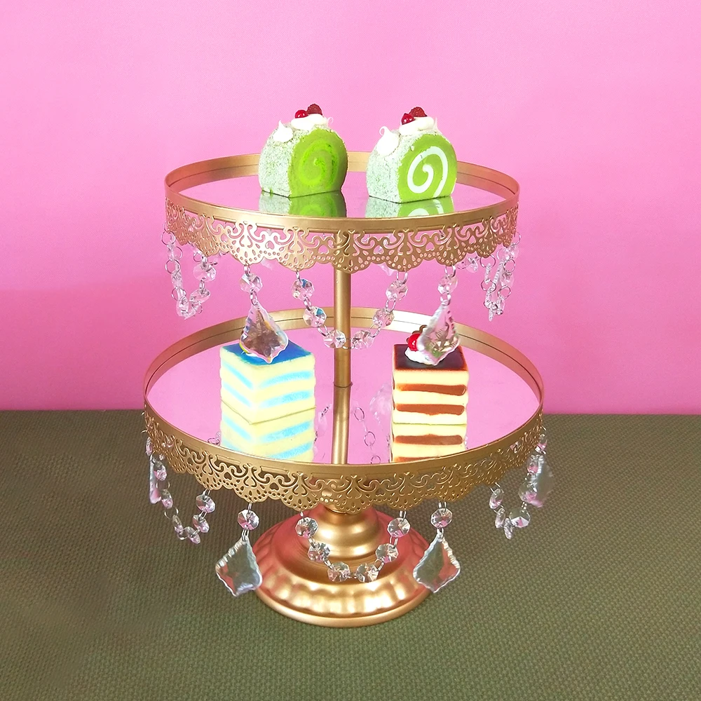 Tobs 1 piece Crystals Cake Stand Decorating Supplies Cupcake Tower Wedding Plates Set Metal Round Party Display | Дом и сад