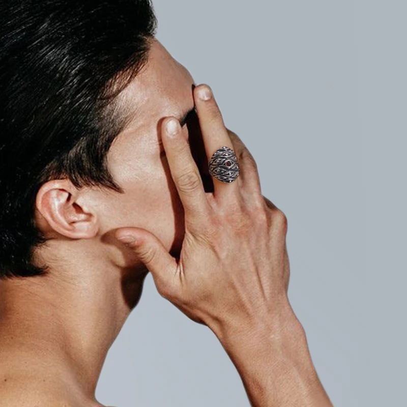 Винтажные открытые серебряные кольца в форме монстра цвета сто глаз